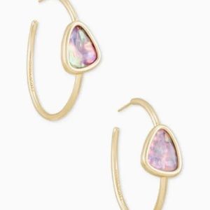 Kendra Scott Margo lilac abalone hoops